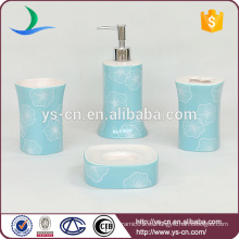 Belleza acaleph patrón de baño de cerámica azul conjunto para el hogar